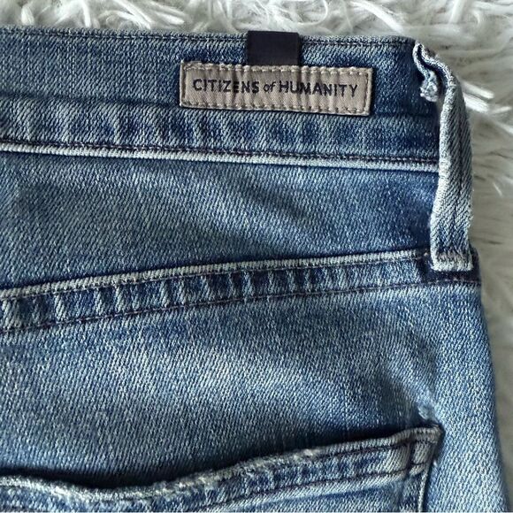 Citizens of Humanity Rocket Crop High Rise Distressed Ankle Jeans Size 28 - Picture 9 of 9